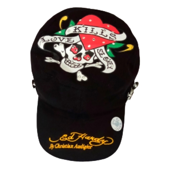 Ed Hardy Other - Ed Hardy by Christian Audigier Love Kills Slowly Black Unisex Cap